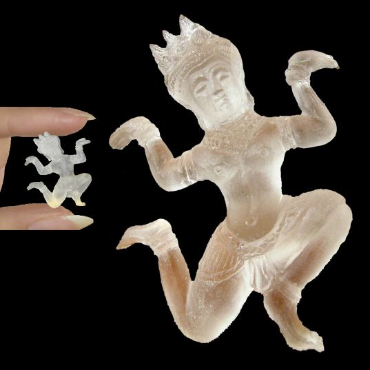 Stunningly Sacred Khmer Apsara Medallion (Model Circa 11th Century)