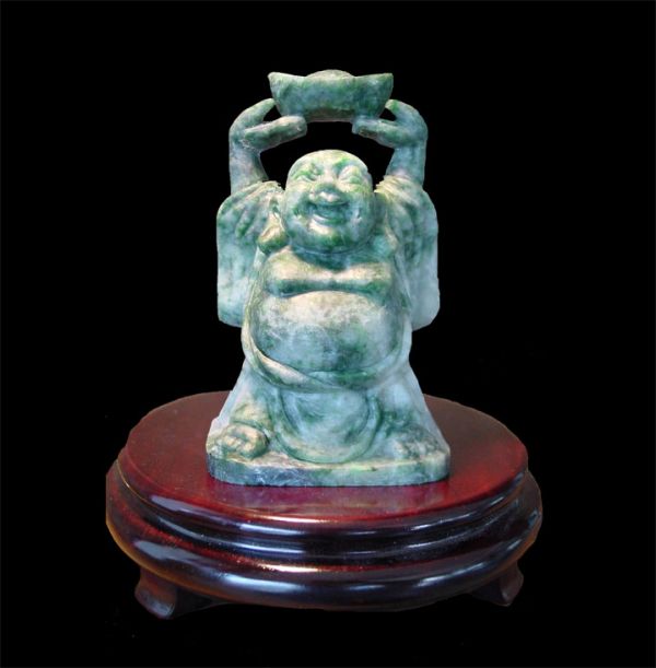 Jovial PHRA SANG KRA JAI (Happy Buddha) Holding Gold Overhead