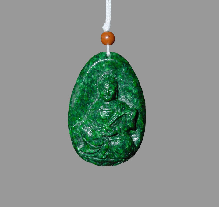 Mystically Beguilling Inset Kwan Yim, Meditating w/ Flower