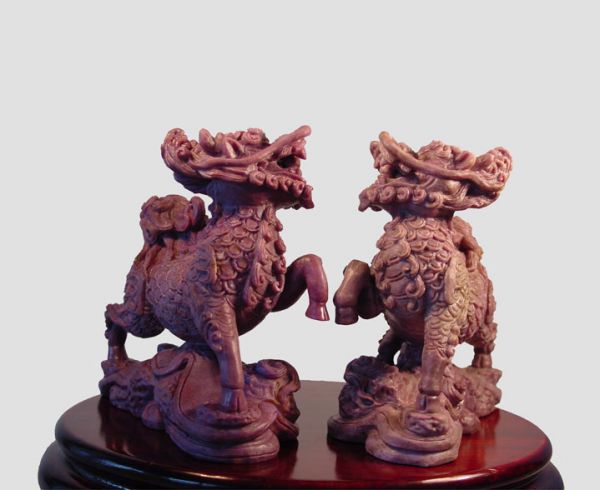 Luxurious Pair of Chinese Uniorns