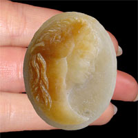 Exquisitely Rare Cameo: Horse Head & Man's Head