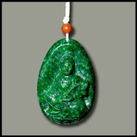 Stunning Pendant: Kwan Yim Holding Brush