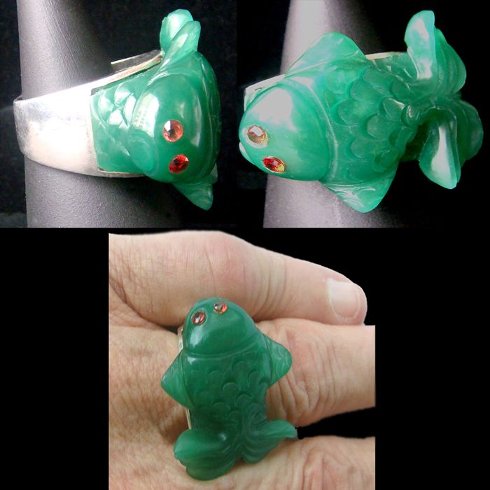 Staggeringly Trend-Setting David-Wedd Style Ring: Fish # 2 -- Size 9